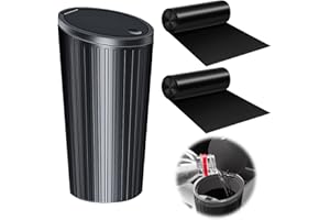 Erzekrim Papelera Coche, Mini Papelera, Portátil Papelera de Coche Resistente al Agua y a los Olores, Basura Coche con Tapa, para Coche, Hogar, Oficina, Cocina