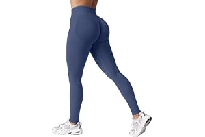 ZAAYO Sportleggings för damer, med hög midja, scrunch, gymleggings, sömlösa, ogenomskinliga sportbyxor för sport, yoga, fitne
