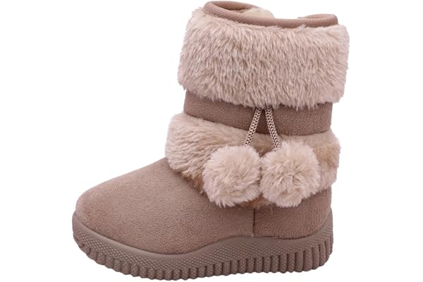 Chic-Chic Enfant Bottes de Neige Hiver Fille Bébé Bottes d'hiver Fourrure Chaudes Antidérapant Sole Souple Bottines Ski