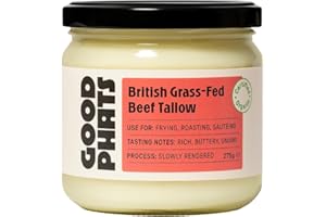 GOOD PHATS - Beef Tallow 275g, Organic Grass-Fed for Cooking, Seed Oil Free, Single Ingredient