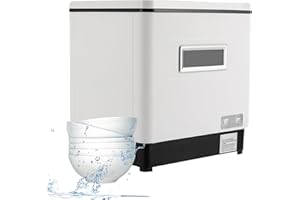 biniliubi Mini Lave-Vaisselle Table Espace Couverts Sur Mesure Maison Bureau Camping Dortoirs Comman Destactiles Programmes Lavage Fruits Silencieux Petit Lave-Vaisselle Portable Facile à Installer