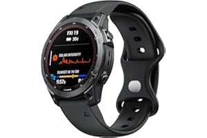 ANBEST Zapasowy pasek kompatybilny z Garmin Fenix 7 / Fenix 6 / Fenix 5, 22 mm, Quick Fit, silikonowa klamra motylkowa, pasek do zegarka Epix 2 / Forerunner 955 / Forerunner 945 Smart Watch