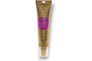 Soleil Noir - Combi 2-en-1, Crème Solaire SPF 50 Haute Protection UVA et UVB (20 ml) + 1 Stick à Lèvres SPF 30 (2 g) - Peaux Très Claires - Fabrication Française