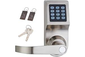 HAIFUAN Digital Door Lock,Unlock with M1 Card, Code and Key,Default for Left Hand Orientation