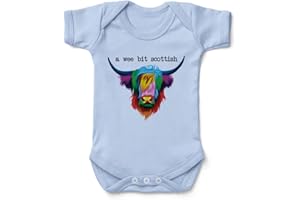 Kickass Tees A Wee Bit Scottish Babygrow New Baby Funny Joke Scotland
