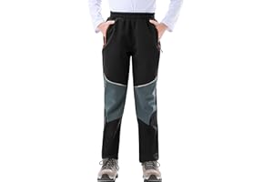 Zoofly Pantaloni Sci Bambino Pantaloni Impermeabili Ragazzo, Pantaloni Inverni Neve Softshell Pantaloni da Escursionismo per Bambini con Fodera