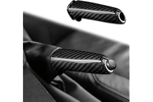 KUNGKIC Universal Carbon Fiber Car Handbrake Grips Cover Grip Handle Lever Interior Trim for BMW 1 2 3 4 Series GT E46 E90 E92 E60 E39 F30 F34 F10 F20 F21 M3 M4 E63 E64 Accessories