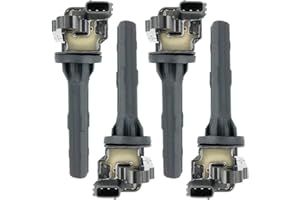 DMCOIL Set of 4 Ignition Coil Pack Compatible With Daihatsu YRV Copen Extol Materia Sirion Terios Toyota Sparky Duet Cami Avanza 1.3L 1998- K3-VE Replaces OEM FK0099 9004852130 90048-52130 (4)