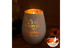 ‎JOYMAKING Joymaking Windlichter mit Gravur - Glück ist eine Patentante wie Dich zu haben, Patentante Geschenk Weihnachten Geburtstag, Geschenk Patentante Windlichter, Kerzenhalter Weiß