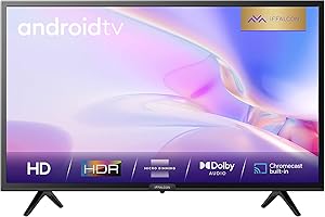 iFFALCON iFF32S52 Smart TV de 32", HD Android TV (HDR, Micro Dimming, Dolby Audio, Google Assistant, Chromecast & Google Home) integrato, telecomando vocale Incluso, Nero