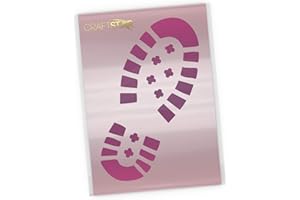 CraftStar Footprint Stencil - Mylar Shoe/Boot Print Template