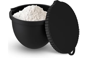 XYDDXBS Silikoneinsatz mit Deckel– kompatibel mit KitchenAid/Kitchen Aid Schüssel/Rührschüssel 4,8 L (5 Qt), Schwarz, Rührschüssel mit Deckel, Teigschüssel-Einlage,Schüssel-Einsatz (Liner)