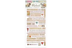 STAMPERIA INTERNATIONAL, KFT Stamperia Spanplatte, Atelier-Zitate, mehrfarbig, Einheitsgröße