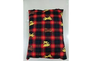 Comfy Nights Large/Extra Large Pet Dog Bed Zipped Removable & Washable Cushion Cover Only Or Cover with Cushion (Large (Cover with Cushion), Happy Dog Red)