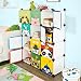 SoBuy FSS52, DIY 12 Cubes with Doors, Children Storage Unit, Interlocking Cube Storage Organiser Cabinet Wardrobe -Animals