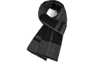 SGQTZDZQ Men's Winter Cashmere Tartan Neck Scarf - Great Gift