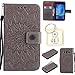 Produktbild für Galaxy J5 2015 Hülle,Geprägte Muster Handy hülle / Tasche / Cover / Case für das Samsung Galaxy J5 2015 PU Leder Flip Cover Leder Hülle Kunstleder Folio Schutzhülle Wallet Tasche Etui Standfunktion Kredit Kartenfächer+Schlüsselanhänger (T) (3)