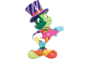 ENESCO Disney Tradition Il Grillo Parlante Scatola a Finestra Figurina, Resina, Multicolore, 4 x 4 x 10 cm