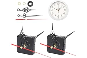 FLOTRUTE 2 Pièces Horloge de Couple Élevé Mouvement d'Horloge,Mouvement d'horloge Pendule Quartz DIY Kits de Mouvement Remplacement Mécanisme de Mouvement d'horloge Pendule