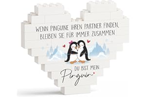 Craftique Ich Liebe Dich Geschenke für Männer Frauen, Valentinstagsgeschenk für Ihn, Herzförmig Pinguin Decoration, Jahrestag Geschenk für Ihn Sie, Geschenke für Freund Freundin Ehemann Ehefrau