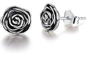 ✦Muttertagsgeschenke für Mama✦ Winglove Ohrringe Silber 925 Rose Blume Ohrstecker Blume Ohrringe Schmuck Damen Geschenke für Frauen, Muttertag Geschenk.