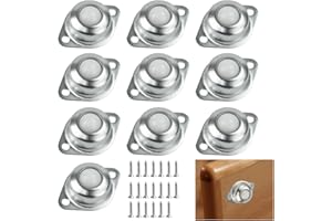 KITERI 10 Pcs Transfer Bearing Roller with 2 Holes, Universal Castor Balls with Nylon Ball and 16 Pcs Screws for Transmission, Furniture, Wheelchair