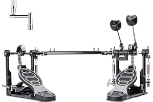 Vaisoeny Fußmaschinen，Double Bass Kick Drum Pedal mit Doppelkette，Doppel Pedal (V-YQ09)