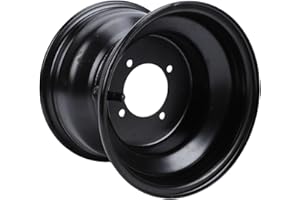 ‎OREILET Oreilet 18X9.50-8 ATV Felge, 8 Zoll Schwarze Lackierung, Hochfeste Stahl Hinterradfelgennabe mit 4 Schraubenlöchern für Go Kart Quad Dirt Bike Aufsitzmäher