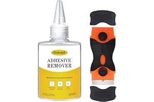 GUBUYI Dissolvant colle,Decolle Etiquette,Décapant Adhésif,Dissolvant colle et Adhesif,Retirez Rapidement les étiquettes et les Résidus d' Adhésif des Surfaces-60ml