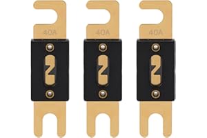 VEXUNGA ANL Sicherung 40A ANL-40 Flachsicherungen 40 Ampere 32VDC für Auto Audio Videosystem Schmelzsicherung Sicherungen (Packung mit 3 Stück)