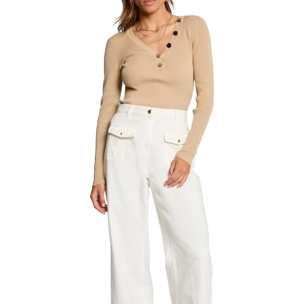 Pull Manches Longues à Col Montant Ivoire Femme | Morgan