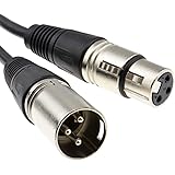 Urbanphonics XLR Mic Cable | Premium Quality Pro Microphone Lead | Balanced Male XLR to Female XLR | 5 Metre Black | Clearer 