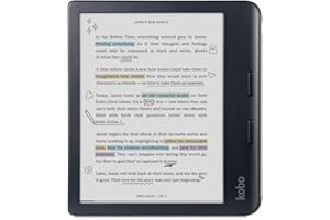 Kobo Libra Colour | eReader | 7” Glare-Free Colour E Ink Kaleido™ 3 Display | Dark Mode Option | Audiobooks | Waterproof | (Black)