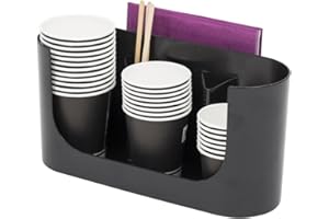 ALBA RDVCUP Rangement de gobelets Plastique/ABS Noir 27 x 13 x 17,5 cm
