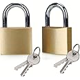 TOPKEY Lock Solid Brass Keyed Different Padlock-12pack(24 Keys)