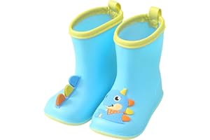 liaddkv Hot Classic Bottes de pluie en caoutchouc PVC Chaussures de pluie imperméables pour bébé Motif dessin animé Taille 32