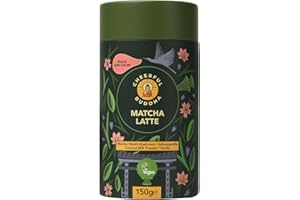 Cheerful Buddha Superfood-Matcha-Latte, köstliche Kaffee-Alternative, angereichert mit Superfoods, weniger koffeinbedingtes Zittern, ohne Zucker, 150 g
