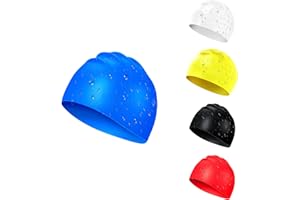 JEKUGOT Waterproof Kids Swimming Cap, Silicone Swim Hat for Boys and Girls 6-14 Years, Comfortable & Anti-Slip Swim Cap, Stretchable and Durable Child's Swim Cap