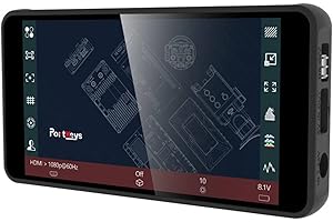 Portkeys PT5 II Monitor, professioneller 5-Zoll-DSLR auf Kameramonitor Vollbild-Touch-Steuerung 3D Lut 1920 x 1080 4k HDMI Typ-C-Eingangsausgang mit Sonnenblende.
