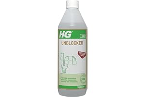 HG ECO Drain Unblocker, Kitchen Sink & Bathroom Sink Unblocker, Heavy Duty Drain Unblocker, Bath Traps & Waste Water Pipes, Eco Conscious HG Cleaning Products, Recyclable - 1000ml (681100106)
