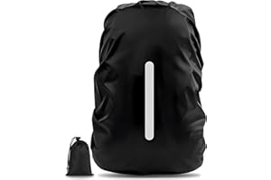 Avana Housse imperméable pour Sac à Dos avec Bandes réfléchissantes Noir