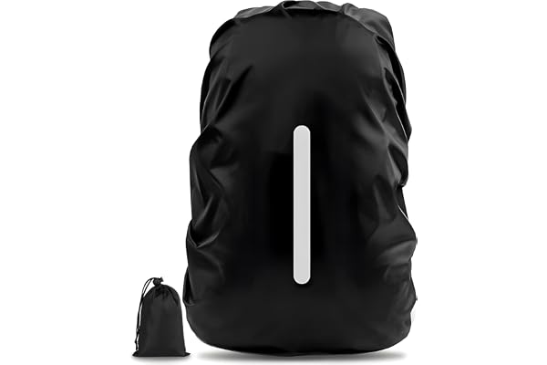 Avana Housse imperméable pour Sac à Dos avec Bandes réfléchissantes Noir