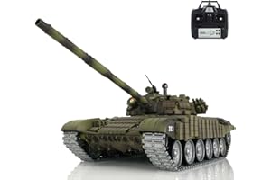 wheelfun Heng Long 1/16 RC Tank 7.0 T72 3939 Rotating Turret Infrared Combat Lifting Barrel Light Sound RTR Tank Model
