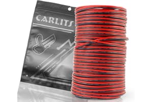 CARLITS Cable LED de Calibre 20, 20M Eléctrico 20 AWG Cable de Extensión Cable de Alambre Cobre Estañado para Tiras Led Color único 3528 5050 2835