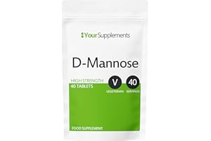 YOURSUPPLEMENTS D-Mannose Tablets 1000mg | Easy Swallow Coated Tablets | 40 Pack | High Strength | Natural Relief & Vegan Friendly