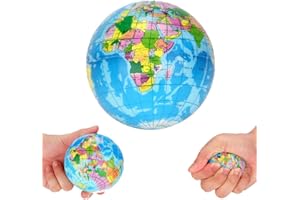 Kylewo Sphère de rebondissement antistress Softball Springball Globe Terrestre Globe Monde