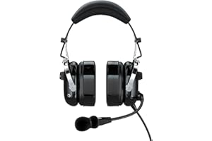 FARO AVIATION FARO G2-PNR Premium Pilot Aviation Headset mit MP3-Eingang (Adapter für Luftfahrt-Headset-Anschlüsse, Standard-Dual-GA-Adapter, universelle Unterstützung) schwarz