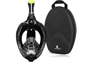 Khroom Maschera Snorkeling per Adulti e Bambini con Sicurezza CO2 Certificata DEKRA | Seaview X Full Face Mask - Immersione, Lente Cristallina Anti Nebbia, 100% Silicone, Snorkel Dry
