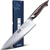 HOSHANHO Kitchen Knife in Japanese High Carbon Steel, Professional High-Class Chef's Knife 8 inch, Non-Slip Ultra Sharp Cooki