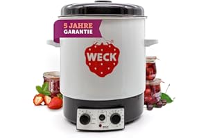 WECK Sterilizzatore elettrico WAT 15 (sterilizzatore a smalto, dispensatore di acqua calda, fornello per vino caldo, termostato, timer, 29 litri) 6830